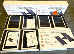 lot 24 image: Lot of 3 (2 Pk) Wasserstein Solar Panel Chargers for RING SPOTLIGHT CAM