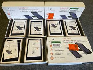 lot 25 image: Lot of 3 (2 Pk) Wasserstein Solar Panel Chargers for RING SPOTLIGHT CAM