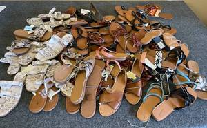 lot 37 image: MEGA Lot of Store Overstock Womens Sandals