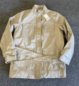 lot 129 image: Womens Gray Faux Leather Jacket Size XL
