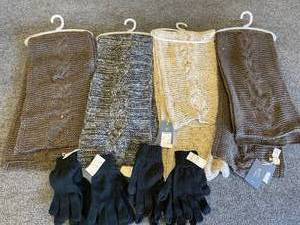lot 134 image: Lot of Womens Winter Scarves and Gloves.