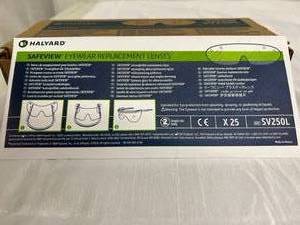 MSRP $150 Lot Of 250 New Halyard Safeview Eyewear SV250L Replacement Lenses