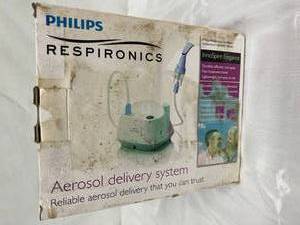 Philips Respironics InnoSpire ELEGANCE Compressor Nebulizer Aerosol System - New In Box - Box Has Staining...