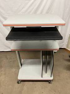 AFC Industries Mobile PC Desktop Mobile Desk With Slide Out Keyboard Drawer