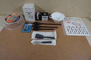 lot 13 image: Assorted Kitchen - KitchenAid Mixer Beater, Splatter Cover, Grip Clips