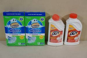 lot 26 image: Iron Out and Scrubbing Bubbles Flushable Refills