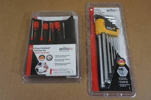 lot 38 image: Wiha 8-Piece Precision Set, 13-Piece Hex Ball End Inch L-Keys