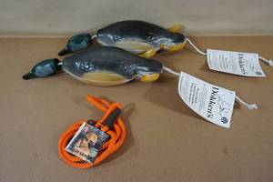 lot 65 image: Dog Hunting - Training Slip Lead With 2 Dokkens Wood Duck Trainers