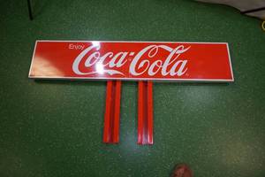 lot 157 image: Vintage Metal Coca-Cola 3-Sided Retail Display Sign