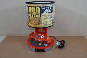 lot 165 image: Disney Cars Lightning McQueen Talking Lamp Alarm Clock