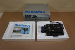 lot 174 image: Vintage Chinon 133P XL Super 8 Movie Camera with Zoom