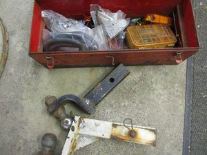 lot 46 image: Toolbox with trailer wiring, fuses,...
