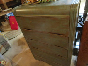 lot 454 image: Vintage dresser, waterfall front, 2...