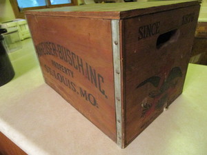 lot 455 image: Anheuser-Busch commemorative wooden...