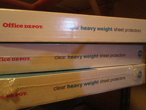 lot 477 image: Sheet protectors, heavy weight clea...