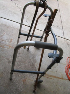 lot 541 image: Walker, Canes, Twisted Walking Stick