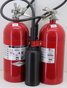 lot 12 image: (2) Amerex 10lb Carbon Dioxide Fire Extinguishers Model 330