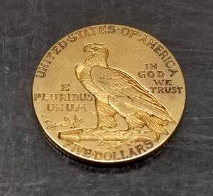 1914 US $5 GOLD INDIAN