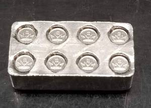 1 TROY OZ .999 FINE SILVER DOMINO STACKER