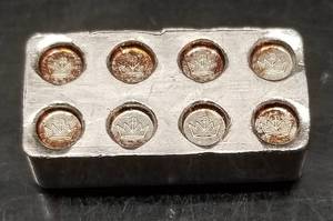 1 TROY OZ .999 FINE SILVER DOMINO STACKER