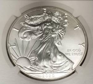 2020 AMERICAN SILVER EAGLE MS70 NGC DON EVERHART HANDSIGNED