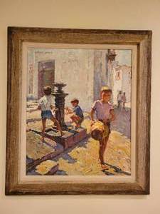 lot 48 image: Original Oil Painting On Canvas by Listed artist Chico Prats.