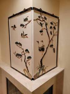 lot 77 image: Versatile 4 Panel Oriental Wall Screen