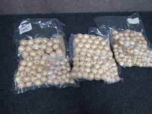 3- 100ct pks Craft Wooden Beads wit...