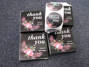 4- Rolls of 500 Thank You Stickers...