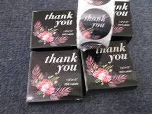 4- Rolls of 500 Thank You Stickers...