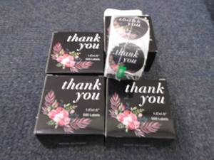 4- Rolls of 500 Thank You Stickers...
