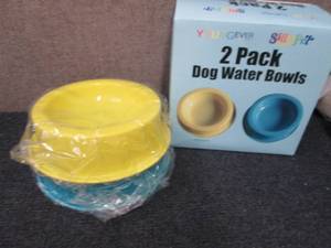 2- 2pk Dog Water Bowls...