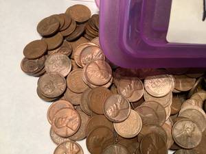 1000 Wheat Pennies from the 1950s