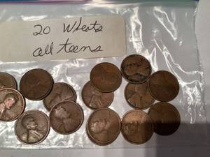 20 Wheat Pennies All 1910 - 1919