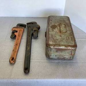 Metal Toolbox Full of Screw Drivers
