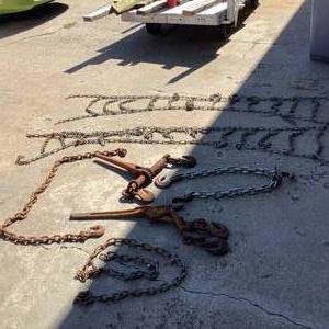 Lot of Tire and Driving Chains