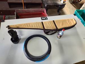 lot 130 image: Gun case cup phone steering wheel cover