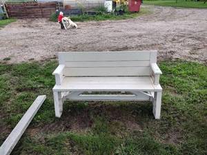 lot 14 image: Convertible bench to picnic bench