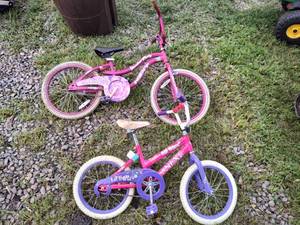 lot 17 image: Girls bikes 14 and 16