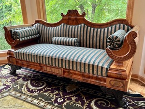 lot 1 image: Antique Biedermeier Sofa