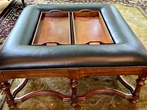 lot 5 image: High End Designer Coffee Table  Ottoman