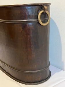 lot 108 image: Decorative Metal Container with Handles