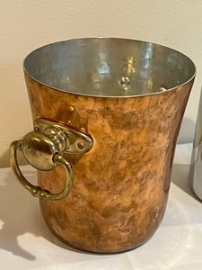 lot 120 image: Hammered Copper Wine Chiller by Mauviel and Metal Wine Chiller