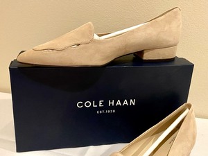 lot 137 image: New Pair of Cole Haan Leah Skimmer Nude Suede Shoes