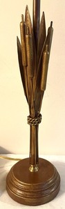 lot 58 image: Wildwood Metal Cattail Themed Lamp
