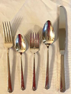 lot 56 image: Prestige Silver Plated Flatware in a Wooden Case