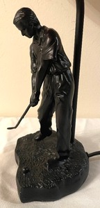 lot 62 image: Metal Golf Themed Lamp