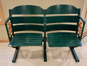 lot 13A image: Rare Vintage Detroit Tigers Seats from Briggs Stadium