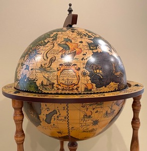 lot 15 image: Terrestrial Celestial Globe on Casters