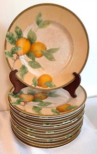lot 250 image: Lovely Fruit Motif Dishes by Newbury Interiors